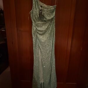 Elegant Green Sequin Gown